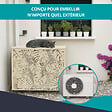 ATOLE - Cache climatiseur ATOLE en Aluminium Thermolaqué , Taille 2 : H. 113 x L. 110 x P. 64 cm, Ventelle, Crème - vignette