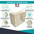 ATOLE - Cache climatiseur ATOLE en Aluminium Thermolaqué , Taille 2 : H. 113 x L. 110 x P. 64 cm, Ventelle, Crème - vignette