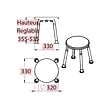 PELLET - Tabouret de douche PMR PELLET Essentiel rond hauteur réglable + Barre à ventouse de maintien PMR PELLET 30 cm - vignette