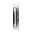 SECURY-T - Poignée de tirage sur plaque de propreté inox SS304 - 300X75X2 mm - vignette