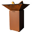 GRILL'CHIC - Brasero Cevenol Acier Normal Carre 74 Imitation Corten Double Cuve - vignette
