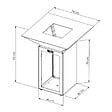 GRILL'CHIC - Brasero Cevenol Acier Bois Carre 74 Noir Double Cuve - vignette