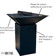 GRILL'CHIC - Brasero Cevenol Acier Normal Carre 74 Noir Double Cuve - vignette