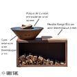 GRILL'CHIC - Brasero Traditionnel Acier 83 Imitation Corten - vignette