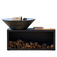 GRILL'CHIC - Brasero Traditionnel Acier 83 Gris Anthracite Double Cuve - vignette
