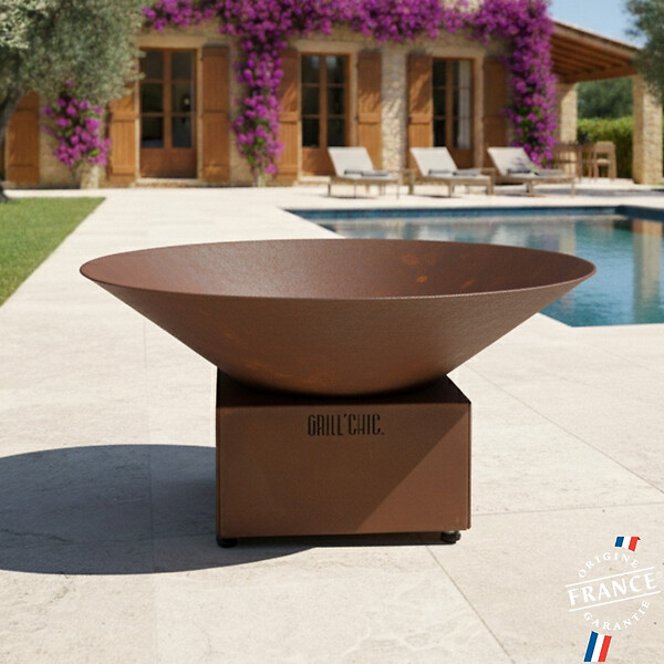 GRILL'CHIC - Bol A Feu Cevenol Pool Corten Rond 74 Simple Cuve - large