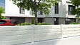 ALTONA - Lame de clôture pleine pvc blanc ADELE - L.150 x Ht.20 cm x Ep. 24 mm - vignette