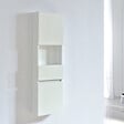 STANO - Grande armoire de rangement ESSENTIEL hauteur 120 cm mélaminé blanc 35 cm - vignette