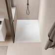 STANO - Receveur de douche 90 x 90 cm extra plat blanc PIATTO en SoliCast® surface ardoisée - vignette