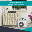 ATOLE - Cache climatiseur ATOLE en Aluminium Thermolaqué - Taille 2 : H. 113 x L. 110 x P. 64 cm - Crème - vignette