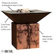 GRILL'CHIC - Brasero Cevenol Corten Normal Carre 103 Simple Cuve - vignette