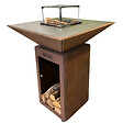 GRILL'CHIC - Brasero Auvergnat Corten Bois Carre 62 Simple Cuve - vignette