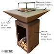 GRILL'CHIC - Brasero Auvergnat Corten Bois Carre 62 Simple Cuve - vignette