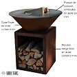GRILL'CHIC - Brasero Classique Corten 83 Simple Cuve - vignette