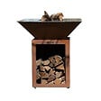 GRILL'CHIC - Brasero Cevenol Corten Bois Carre 83 Simple Cuve - vignette