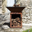 GRILL'CHIC - Brasero Cevenol Corten Bois Carre 83 Simple Cuve - vignette