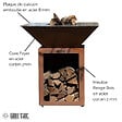 GRILL'CHIC - Brasero Cevenol Corten Bois Carre 83 Simple Cuve - vignette