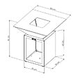 GRILL'CHIC - Brasero Cevenol Corten Bois Carre 83 Simple Cuve - vignette