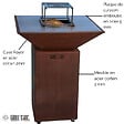 GRILL'CHIC - Brasero Auvergnat Corten Normal Carre 62 Simple Cuve - vignette