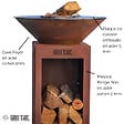 GRILL'CHIC - Brasero Auvergnat Corten Bois Rond 62 Simple Cuve - vignette