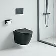 STANO - Cuvette WC suspendu CARCEO noir mat - sans bride et avec frein de chute - vignette