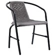 VIDAXL - vidaXL Chaises de jardin lot de 2 Plastique Rotin et acier 110 kg - vignette
