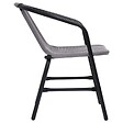 VIDAXL - vidaXL Chaises de jardin lot de 2 Plastique Rotin et acier 110 kg - vignette