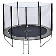 HAPPY GARDEN - Pack Premium Trampoline 245cm réversible gris / rose CANBERRA + filet, échelle, bâche et kit d'ancrage - vignette