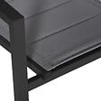 HAPPY GARDEN - Lot de 10 chaises rembourrées en aluminium anthracite - textilène gris - vignette