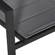 HAPPY GARDEN - Lot de 8 chaises rembourrées en aluminium anthracite - textilène gris - vignette