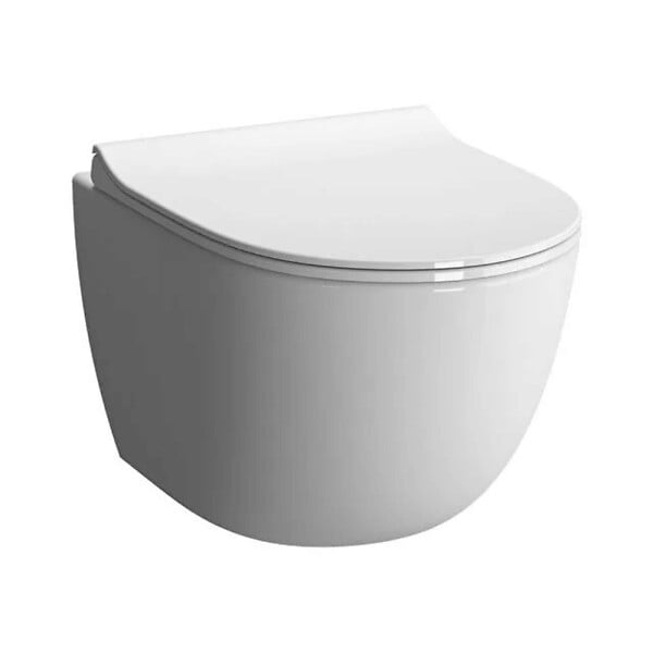 VITRA - Pack WC suspendu VitrA Sento blanc + bâti autoportant V-Fix Core + Plaque Round Noir mat - large