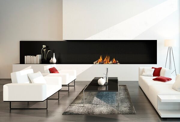 GLEN DIMPLEX - Insert de cheminée DIMPLEX Cassette 400 - à vapeur d'eau avec effet de flammes LED - large