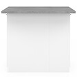 ID MARKET - Ilot central IVO 100 cm blanc avec plan de travail effet béton - vignette