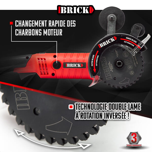 BRICK - Brick - Scie Double Lame Multi-matériaux 125mm 1200w - Bscdl1200-125bm - large