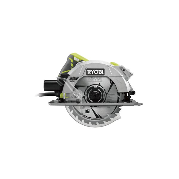 RYOBI - Scie circulaire RYOBI 1600W 66mm - 2 guides de coupe 84 cm - RCS1600-KSR - large