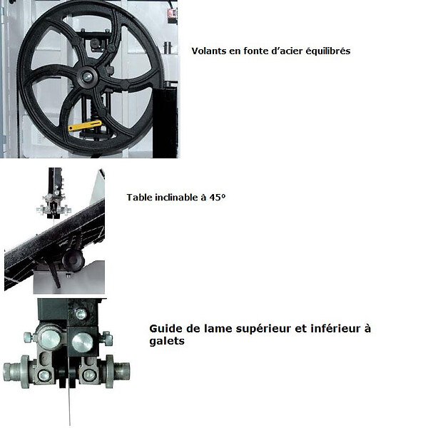 LEMAN - Scie à  ruban L:3454mm 1900W 2Kw 2,7Cv Triphasé SRU470T Leman - large