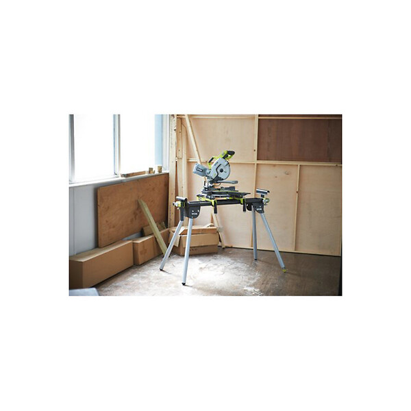 RYOBI - Pack RYOBI Scie à  onglet radiale électrique - 2000W - 254mm - EMS254L - Support universel RLS02 - large