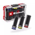 EINHELL - Jeu de douilles à impact – 3 pièces – 1/2” – 17/19/21 mm – avec protection jantes – acier CrMo - vignette