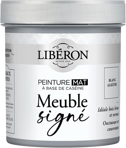 LIBERON - Peinture meuble Caseine - Blanc albâtre - Mat - 0,5L - large