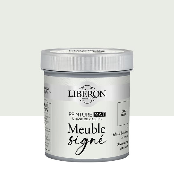 LIBERON - Peinture meuble Caseine - Gris perle - Mat - 0,5L - large