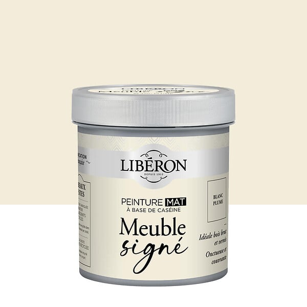 LIBERON - Peinture meuble Caseine - Blanc plume - Mat - 0,5L - large