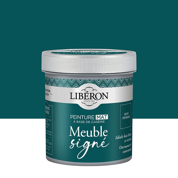 LIBERON - Peinture meuble Caseine - Bleu petrole - Mat - 0,5L - large