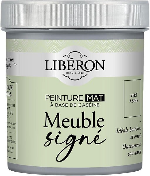 LIBERON - Peinture meuble Caseine - Vert à Soie - Mat - 0,5L - large