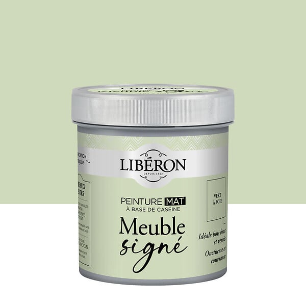 LIBERON - Peinture meuble Caseine - Vert à Soie - Mat - 0,5L - large