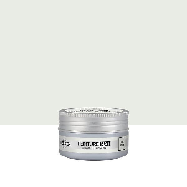 LIBERON - Peinture meuble Caseine Mat Gris perle Pot 75ml - large