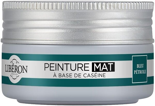 LIBERON - Peinture meuble Caseine Mat Bleu petrole Pot 75ml - large