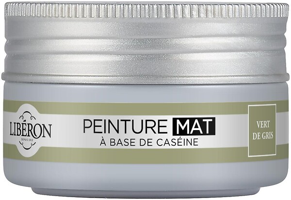 LIBERON - Peinture meuble Caseine Mat Vert de Gris Pot 75ml - large