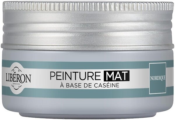 LIBERON - Peinture meuble caséine Mat Nordique - Bleu - 75ml - large