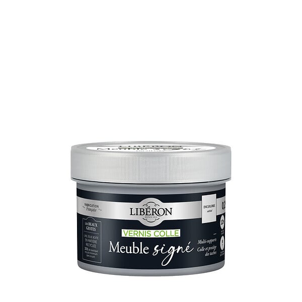 LIBERON - Vernis colle multi-supports 2-en-1 - Incolore Satiné - 0.25L - large