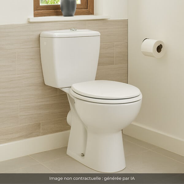 JACOB DELAFON - Lot de 2 WC à poser sortie horizontale Eolia avec abattant - large